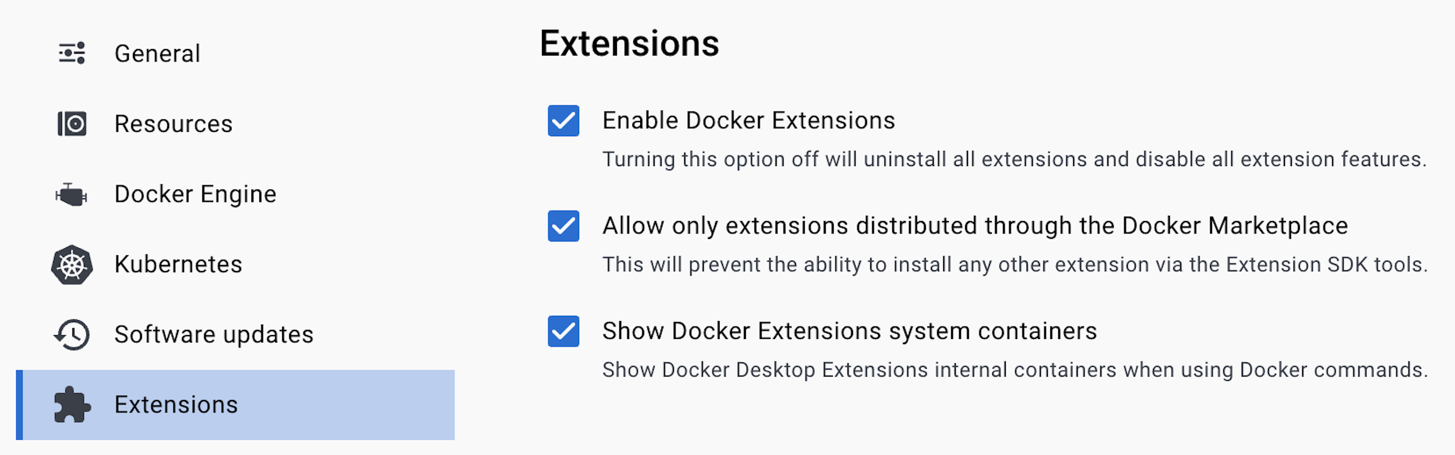 Docker Desktop Extensions